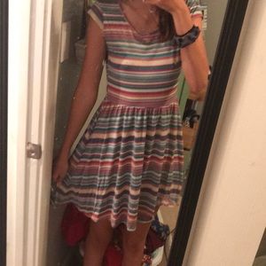 Striped causal dress